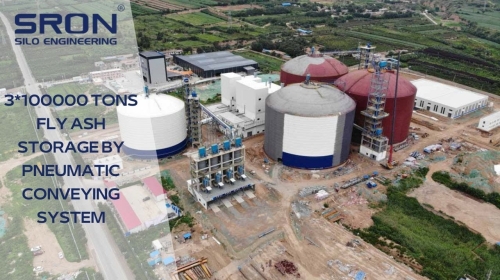 3*100000 Tons Fly Ash Storage Silo with Pneumatic Conveying System
