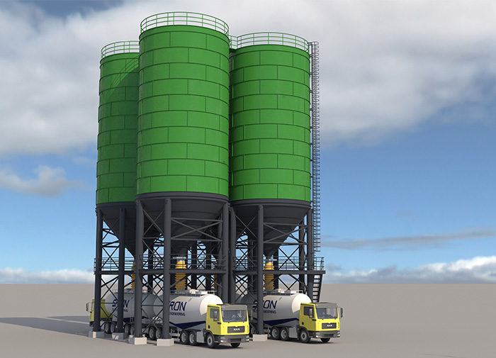 Small bolted steel silo
